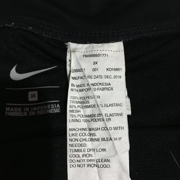Nike Womens Size 3X Running Shorts Solid Black - Picture 4 of 11